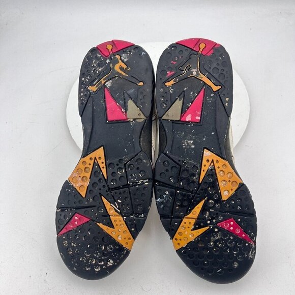Vintage Nike Air Jordan Retro 7 Cardinal Men Size 10 White Shoes Made In Korea - Picture 8 of 14